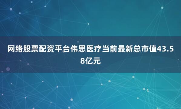 网络股票配资平台伟思医疗当前最新总市值43.58亿元